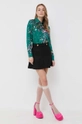 Μεταξωτό πουκάμισο Red Valentino 3R3ABL856UU τιρκουάζ AW23