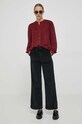 Pepe Jeans camasa Karol PL304692.299 burgundia AW23