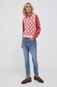 Sisley koszula 5LMPLQ03M.2K5 czerwony AW23