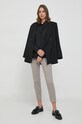Πουκάμισο Sisley 54YTLQ05J.100 μαύρο AW23