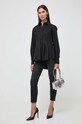 Βαμβακερό πουκάμισο Pinko 102090.A19U μαύρο AW23