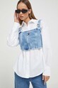 Top iz jeansa Tommy Jeans modra DW0DW16728