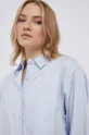 modra Bombažna srajca Calvin Klein