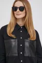 μαύρο Βαμβακερό πουκάμισο DKNY