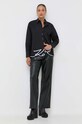 Βαμβακερό πουκάμισο Karl Lagerfeld 236W1606 μαύρο SS24