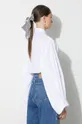 Βαμβακερό πουκάμισο MM6 Maison Margiela Long-Sleeved Shirt λευκό
