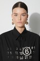 MM6 Maison Margiela cămașă din bumbac Long-Sleeved Shirt S62DT0023 negru