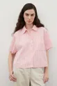 ροζ Βαμβακερό πουκάμισο American Vintage
