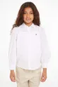 bijela Dječja pamučna košulja Tommy Hilfiger Za djevojčice