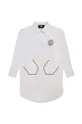 Детская хлопковая рубашка Karl Lagerfeld белый