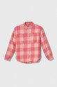 United Colors of Benetton camasa de bumbac pentru copii cu modele roz 5LQHCQ01V.G.SEASONAL