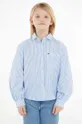 μπλε Παιδικό πουκάμισο Tommy Hilfiger Για κορίτσια