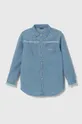 modrá Detská riflová košeľa Guess Dievčenský