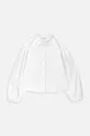 белый Детская хлопковая рубашка Coccodrillo Для девочек