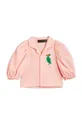 Παιδικό βαμβακερό πουκάμισο Mini Rodini ροζ