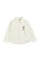 Παιδικό βαμβακερό πουκάμισο Mini Rodini λευκό