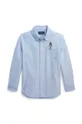 μπλε Παιδικό βαμβακερό πουκάμισο Polo Ralph Lauren Παιδικά