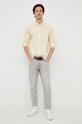 Πουκάμισο Tommy Hilfiger MW0MW29968 κίτρινο SS24