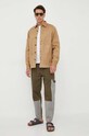 Τζιν πουκάμισο Tommy Hilfiger MW0MW31773 μπεζ AW23