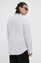 Bavlnená košeľa Les Deux Kristian Stripe sivá