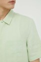 Samsoe Samsoe linen shirt Avan M22200101 green AW23