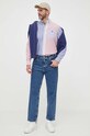 Odzież Polo Ralph Lauren koszula bawełniana 710914021 multicolor