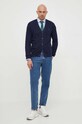 Odzież Polo Ralph Lauren koszula bawełniana 712873368 niebieski