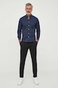 Lindbergh koszula 30.203174A.NAVY.MIX granatowy AW23
