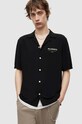 Риза AllSaints стандартна черен MS209Y