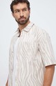 Βαμβακερό πουκάμισο adidas Originals IL5198 μπεζ