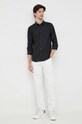Armani Exchange koszula bawełniana 6RZC46.ZNIEZ czarny AW23