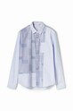 Pamučna košulja Desigual 23WMCW35 MAN WOVEN SHIRT LONG SLEEVE 23WMCW35 plava