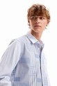 Odjeća Pamučna košulja Desigual 23WMCW35 MAN WOVEN SHIRT LONG SLEEVE 23WMCW35 plava