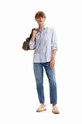 Pamučna košulja Desigual 23WMCW35 MAN WOVEN SHIRT LONG SLEEVE plava 23WMCW35