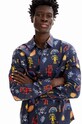 Одяг Бавовняна сорочка Desigual 23WMCW29 темно-синій