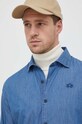 Džínová košile La Martina WMC028 modrá
