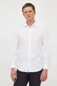 белый Хлопковая рубашка United Colors of Benetton Мужской