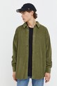 American Vintage camasa din velur lung verde MPADO06AH23