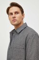 Košeľové sako s vlnenou zmesou United Colors of Benetton čierna 50DWUQ02R.901