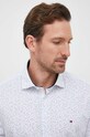 Хлопковая рубашка Tommy Hilfiger MW0MW32914 голубой