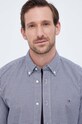 Βαμβακερό πουκάμισο Tommy Hilfiger μαύρο MW0MW32837