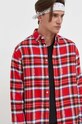 Tommy Jeans koszula bawełniana czerwony DM0DM17245