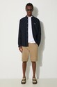 Bavlnená košeľa Lacoste CH1911 tmavomodrá SS24