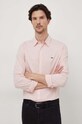 Lacoste koszula bawełniana różowy CH5620