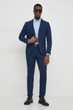 Βαμβακερό πουκάμισο Lacoste CH5620 μπλε AW24