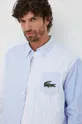 Βαμβακερό πουκάμισο Lacoste Ανδρικά