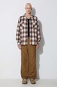 Рубашка Taikan Heavyweight Plaid Shirt TW0003.BRN коричневый AW23
