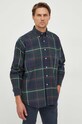 Бавовняна сорочка Polo Ralph Lauren візерунок зелений 710936384