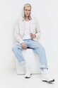 Hollister Co. camasa din bumbac KI325.3121.128 bej AW23