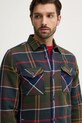 Хлопковая рубашка Barbour зелёный MOS0117